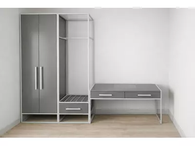 Steel structure for hotel room interior